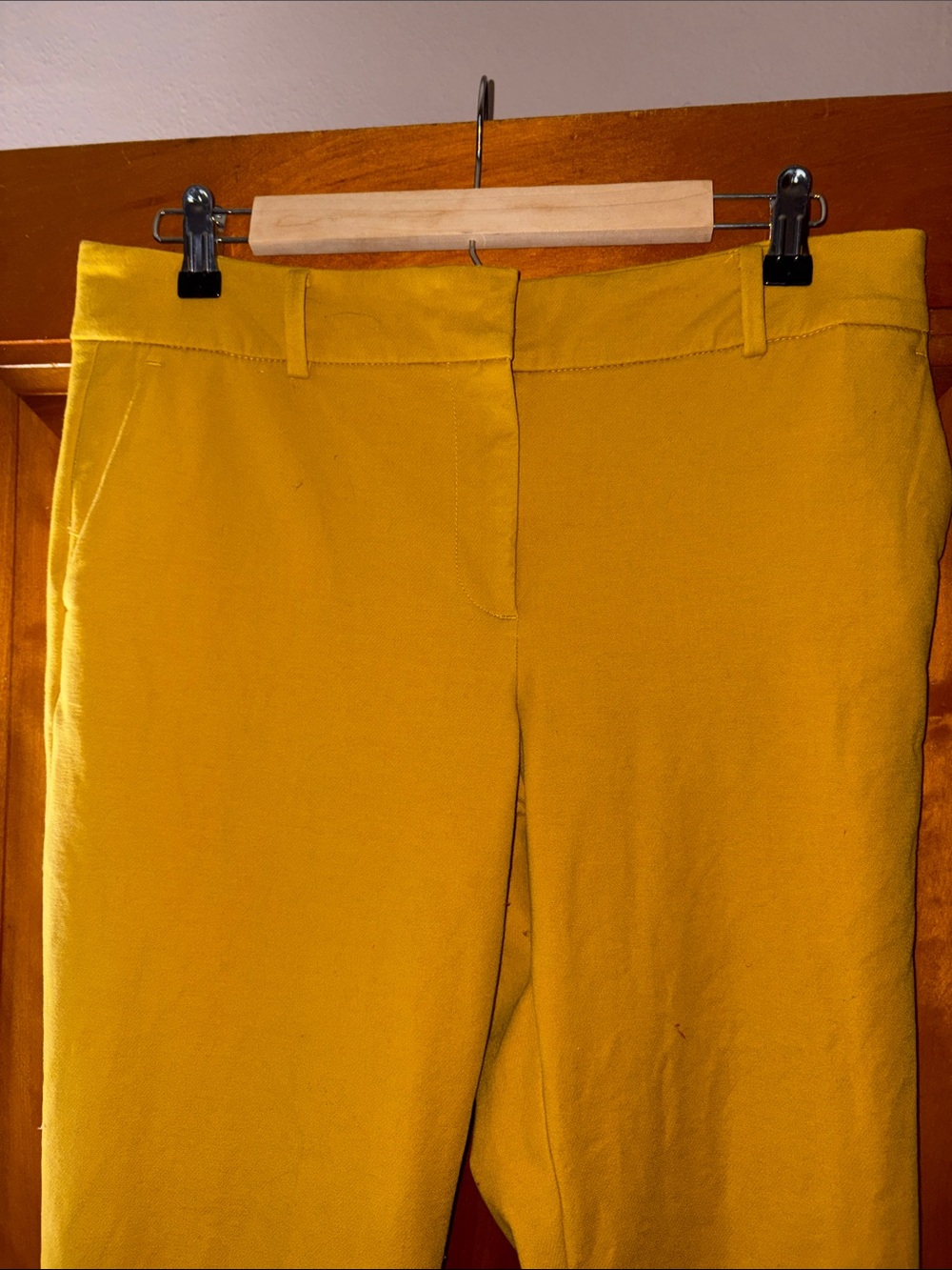 Ann Taylor Factory Straight-Leg Trousers in Mustard - Picture 2 of 7